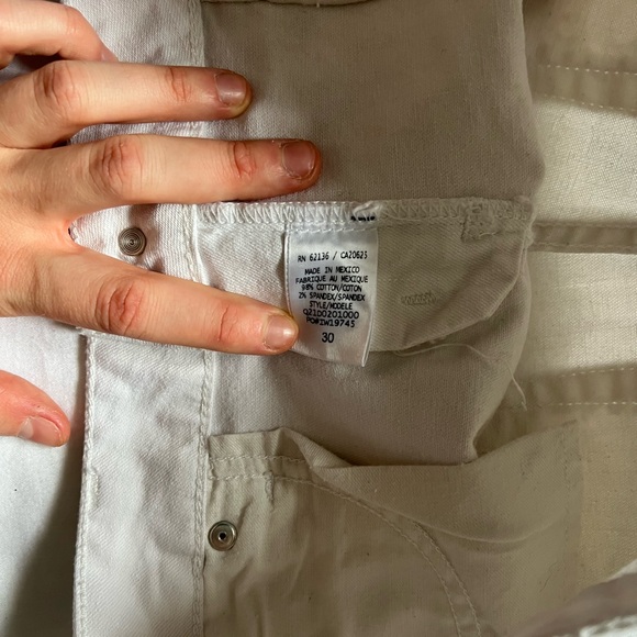 White Jean Shorts - Picture 3 of 6